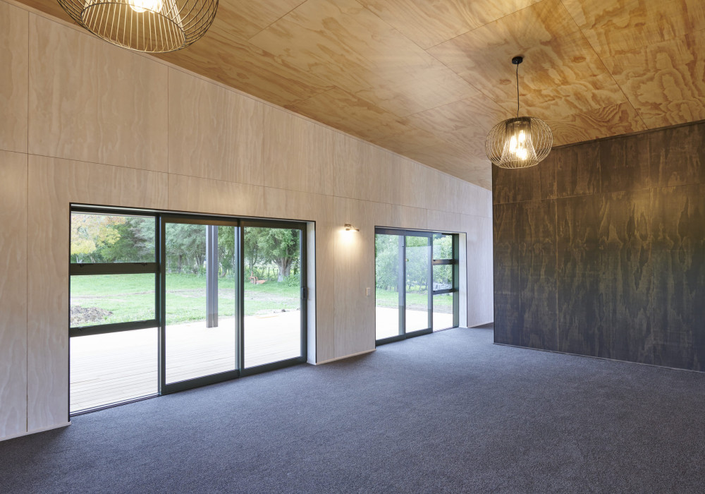 Pre-finished PlyPlay Transforms this Farm Shed