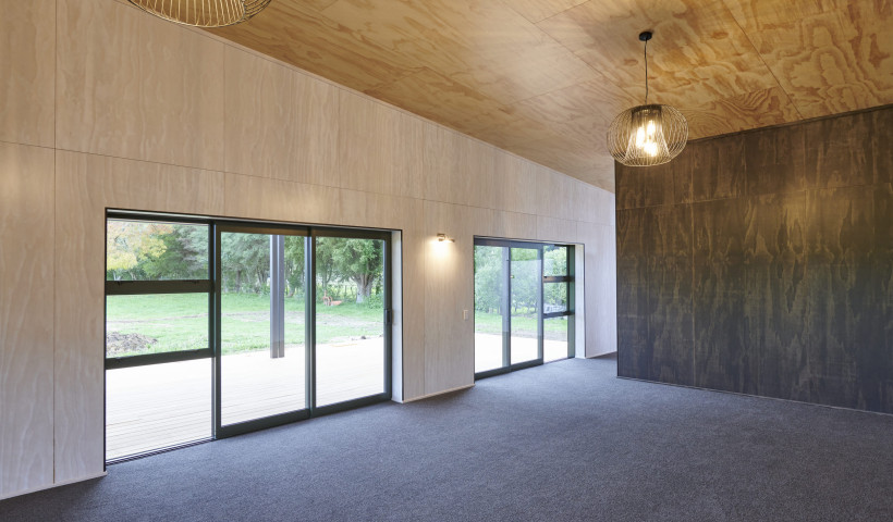 Pre-finished PlyPlay Transforms this Farm Shed