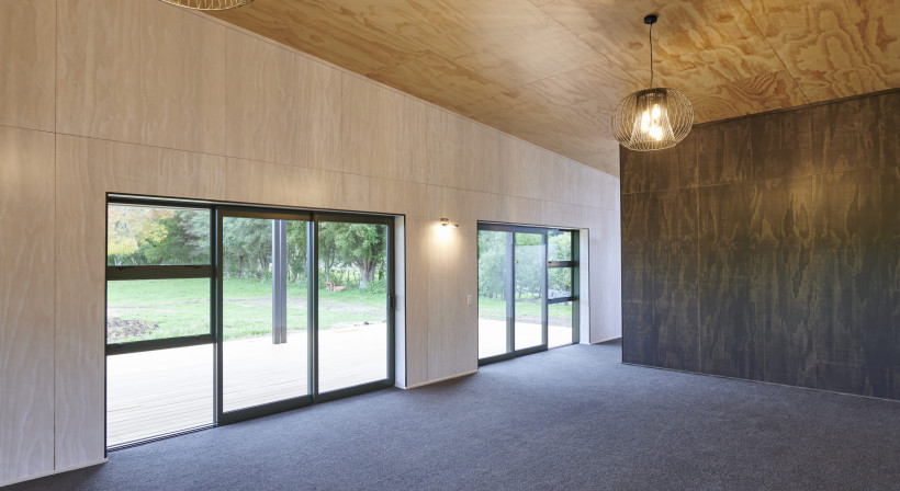 Pre-finished PlyPlay Transforms this Farm Shed