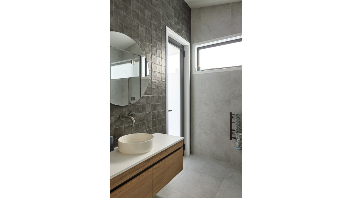 Obscure glass adds privacy.