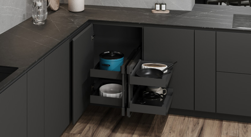 Optimise Space in the Kitchen with New Slimline Steel Range of Storage Pull Outs