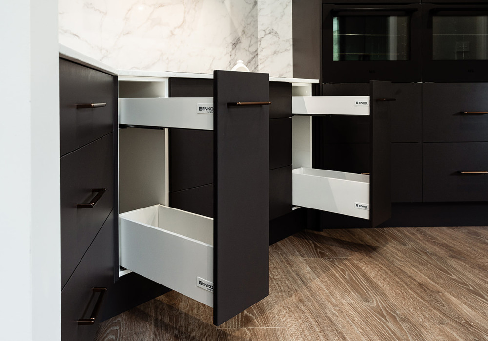 Enko's Slimbox Soft Close Drawer System: Premium Storage for Modern, Minimalist Cabinetry