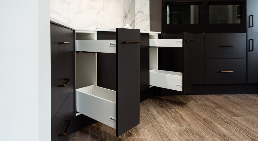 Enko's Slimbox Soft Close Drawer System: Premium Storage for Modern, Minimalist Cabinetry