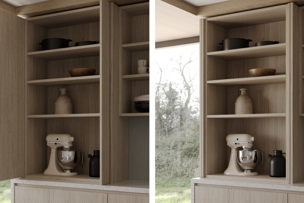 Gravity: The Above-Bench Pocket Door Solution