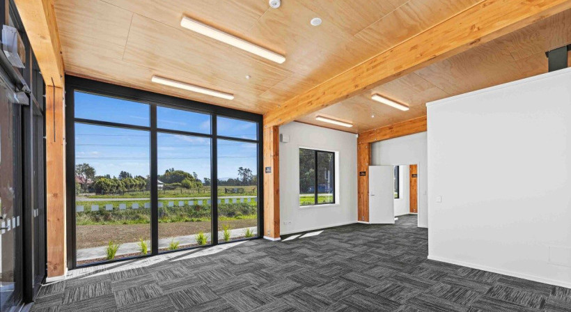 Low-Carbon Glulam Portals Give a Distinct Edge to New Rangiora Commercial Build