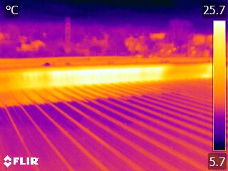 infrared on roof parapet
