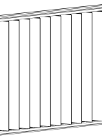 Vertical 200 Flush spiral pivot Blade with a down under frame