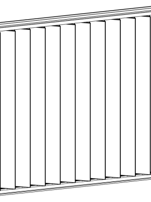 Vertical 200 Flush spiral pivot Blade with a down under frame