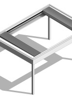 220 35 Slimline lite Retract roof, 4 Sides, Blades Retracting to both sides, Even Number Thumbnail