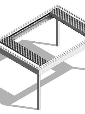 220 35 Slimline lite Retract roof, 4 Sides, Blades Retracting to both sides, Even Number Thumbnail