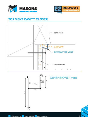 23190 Masons E2 Top Vent Cavity Closers Diagrams pdf
