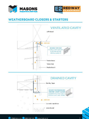 23190 Masons E2 Weatherboard Cavity Closers Starters Diagrams pdf
