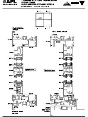 APL Architectural Thermal Heart Sliding Door Drawings pdf