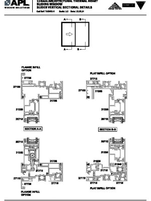 APL Architectural Thermal Heart Sliding Window Drawings pdf