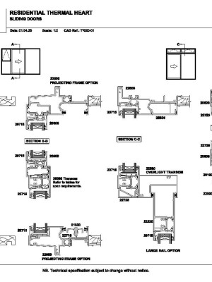 APL Residential Thermal Heart Sliding Doors Drawings pdf