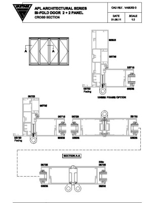 Vantage APL Architectural Series Bi Fold Doors Drawings pdf