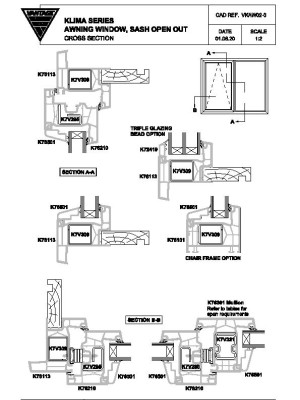 Vantage Klima Series Awning Window Drawings pdf