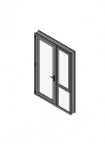Hinged Door with Sidelight Coupled Open Out