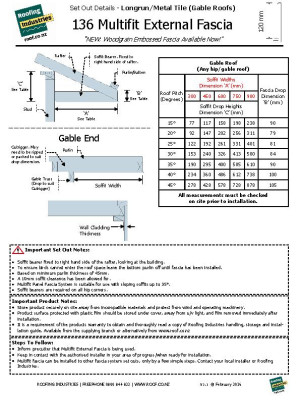 136 Multifit Ext Fascia Set Outs Longrun Metal Tile Gable Roof V1 1 February 2026 pdf