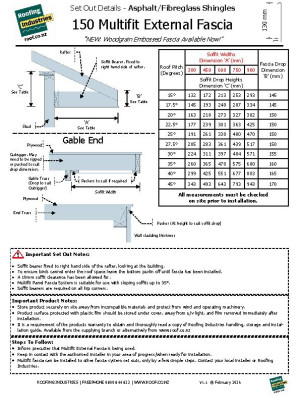 150 Multifit Ext Fascia Set Outs Asphalt Fibreglass Shingle V1 1 February 2026 pdf