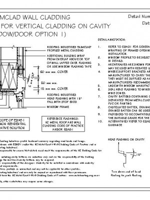 RI RSC W012A 1 SLIMCLAD HEAD FLASHING FOR VERTICAL CLADDING ON CAVITYRECESSED WINDOW DOOR OPTION 1 pdf