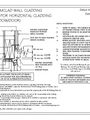 RI RSC W032A SLIMCLAD HEAD FLASHING FOR HORIZONTAL CLADDING RECESSED WINDOW DOOR pdf