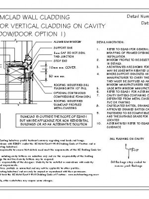 RI RSC W012C 1 SLIMCLAD SILL FLASHING FOR VERTICAL CLADDING ON CAVITYRECESSED WINDOW DOOR OPTION 1 pdf