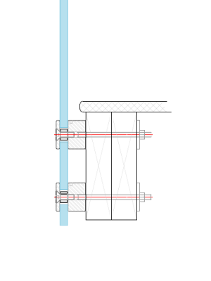 Double Disc MB50 Glass Balustrade Timber RN