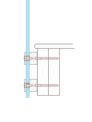 Double Disc MB50 Glass Balustrade Timber CS