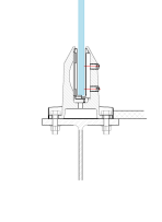 Strut Post SP160B Glass Balustrade System Steel open BN M12