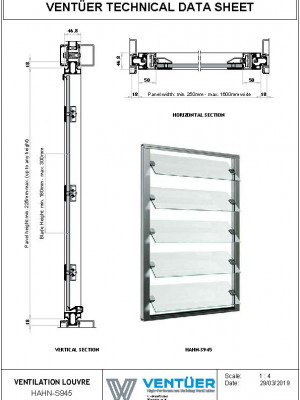 HAHN S945 fixed to window joinery pdf