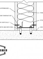 D STAGGERED STUD TERMNIATION CORNER MASONRY WALL TERMINATION