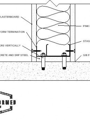 D STAGGERED STUD TERMNIATION CORNER MASONRY WALL TERMINATION