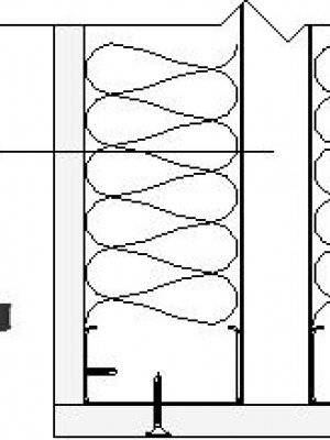 E DOUBLE STUD NIB WALL TERMINATION