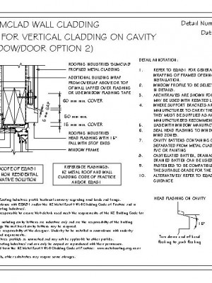 RI RSC W012A 2 SLIMCLAD HEAD FLASHING FOR VERTICAL CLADDING ON CAVITYRECESSED WINDOW DOOR OPTION 2 pdf