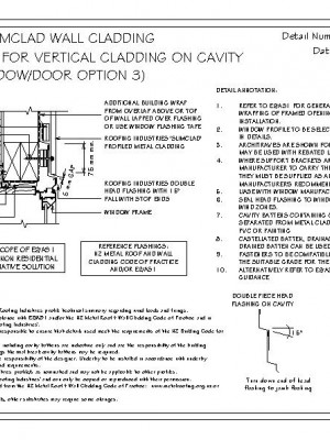 RI RSC W012A 3 SLIMCLAD HEAD FLASHING FOR VERTICAL CLADDING ON CAVITYRECESSED WINDOW DOOR OPTION 3 pdf