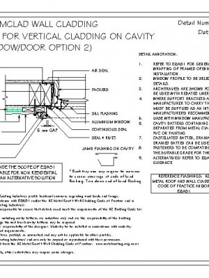 RI RSC W012B 2 SLIMCLAD JAMB FLASHING FOR VERTICAL CLADDING ON CAVITYRECESSED WINDOW DOOR OPTION 2 v2 pdf