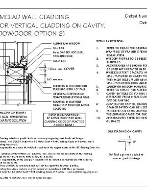 RI RSC W012C 2 SLIMCLAD SILL FLASHING FOR VERTICAL CLADDING ON CAVITY RECESSED WINDOW DOOR OPTION 2 pdf
