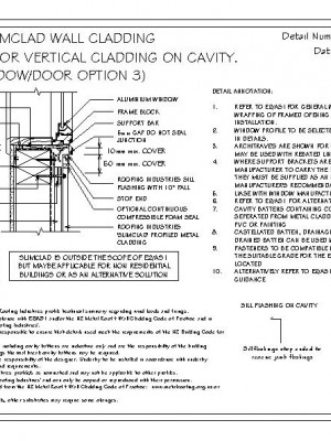 RI RSC W012C 3 SLIMCLAD SILL FLASHING FOR VERTICAL CLADDING ON CAVITY RECESSED WINDOW DOOR OPTION 3 pdf