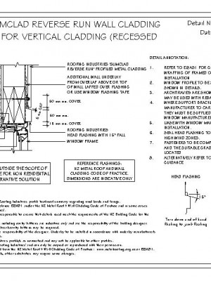RI RSC W012A RR SLIMCLAD RR HEAD FLASHING FOR VERTICAL CLADDING RECESSED WINDOW DOOR pdf
