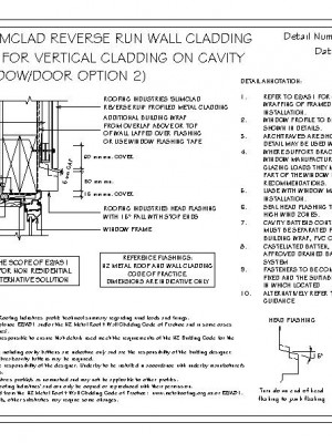 RI RSC W012A 2 RR SLIMCLAD RR HEAD FLASHING FOR VERTICAL CLADDING ON CAVITYRECESSED WINDOW DOOR OPTION 2 pdf