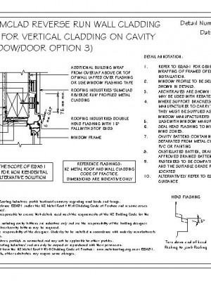 RI RSC W012A 3 RR SLIMCLAD RR HEAD FLASHING FOR VERTICAL CLADDING ON CAVITYRECESSED WINDOW DOOR OPTION 3 pdf