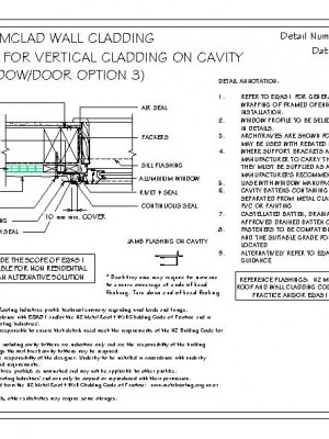 RI RSC W012B 3 SLIMCLAD JAMB FLASHING FOR VERTICAL CLADDING ON CAVITYRECESSED WINDOW DOOR OPTION 3 pdf