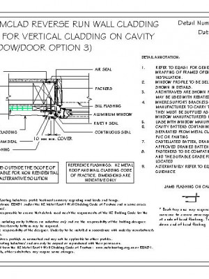 RI RSC W012B 3 RR SLIMCLAD RR JAMB FLASHING FOR VERTICAL CLADDING ON CAVITYRECESSED WINDOW DOOR OPTION 3 pdf