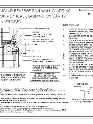 RI RSC W012C 2 RR SLIMCLAD RR SILL FLASHING FOR VERTICAL CLADDING ON CAVITY RECESSED WINDOW DOOR pdf