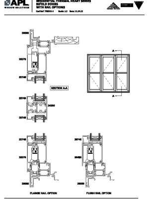 APL Residential Thermal Heart Bifold Door Drawings pdf