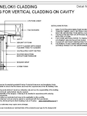 RI ESPWVC 010 SOFFIT FLASHING FOR VERTICAL CLADDING ON CAVITY pdf