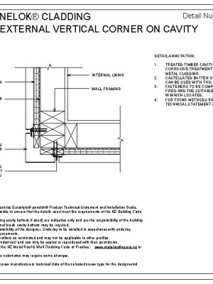 RI ESPWVC 030A WALL CLADDING EXTERNAL VERTICAL CORNER ON CAVITY pdf