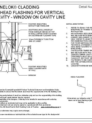 RI ESPWVC 130A WINDOW DOOR HEAD FLASHING FOR VERTICAL CLADDING ON CAVITY WINDOW ON CAVITY LINE pdf