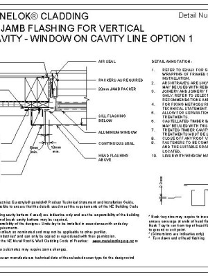 RI ESPWVC 130B WINDOW DOOR JAMB FLASHING FOR VERTICAL CLADDING ON CAVITY WINDOW ON CAVITY LINE OPTION 1 pdf